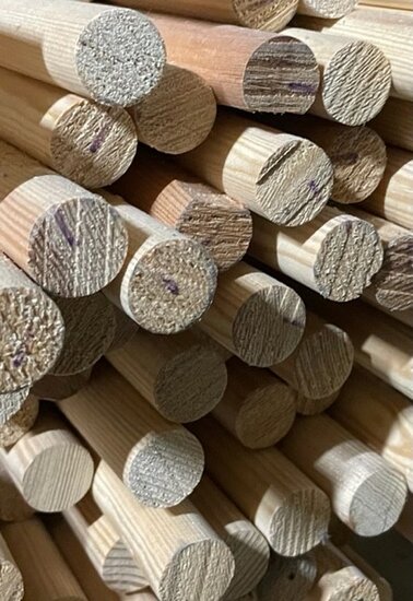 Rondhout grenen 22mm
